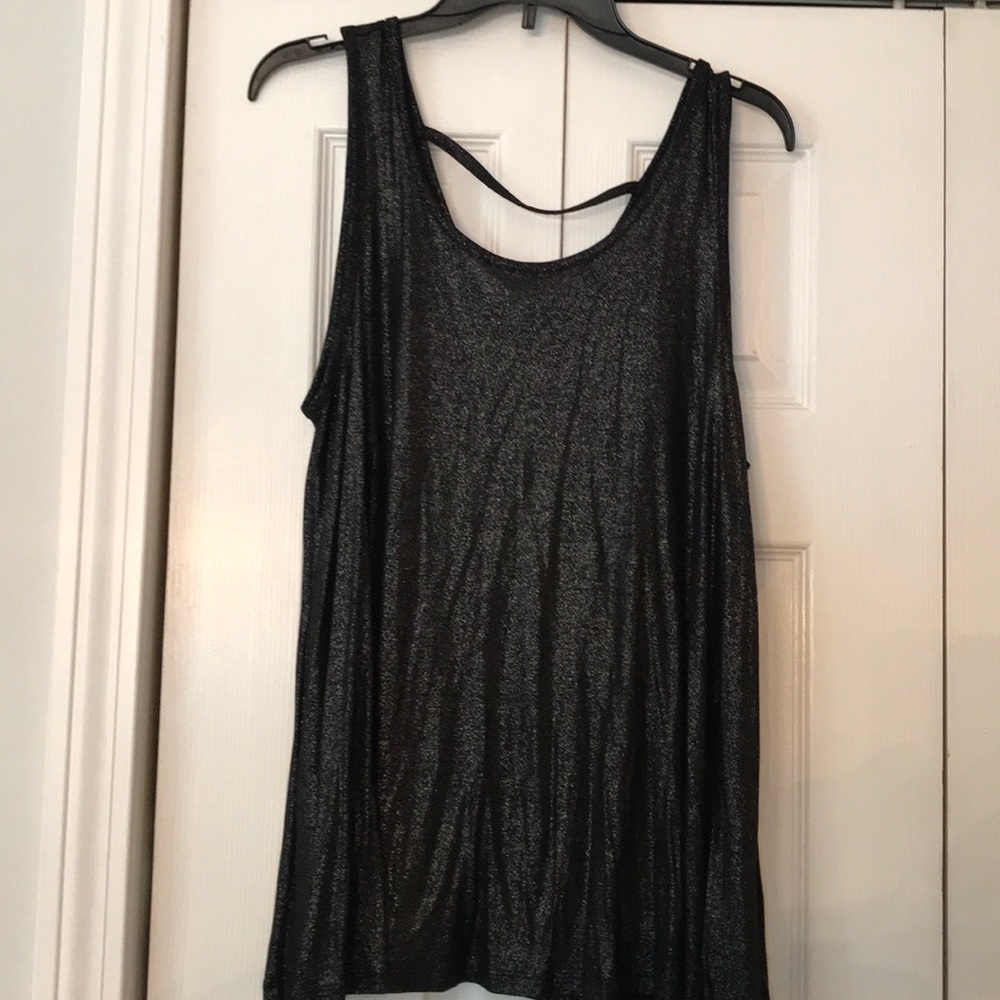 Juicy Couture Shimmery Black tank top Medium NEW